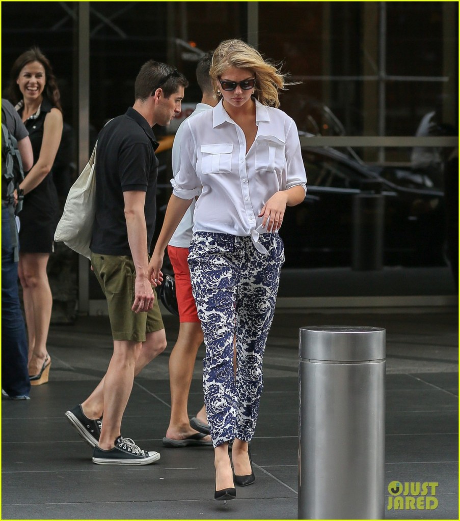 Kate Upton seen while leaving her hotel in New York City